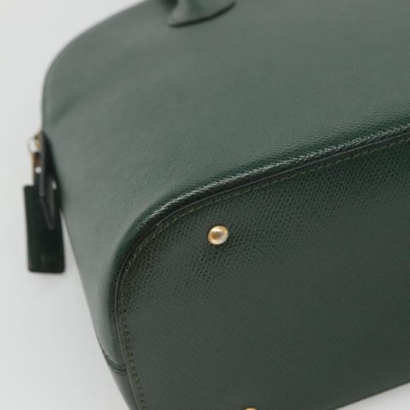 CELINE Hand Bag Leather Green Auth ep7982 - Picture 14 of 16